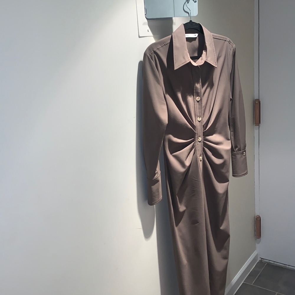 Wool Crepe Dress (very flattering)